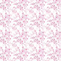 A soft pink floral vine pattern on a white background. The design includes intricately drawn branches with tiny flowers and leaves, forming a seamless, feminine motif.