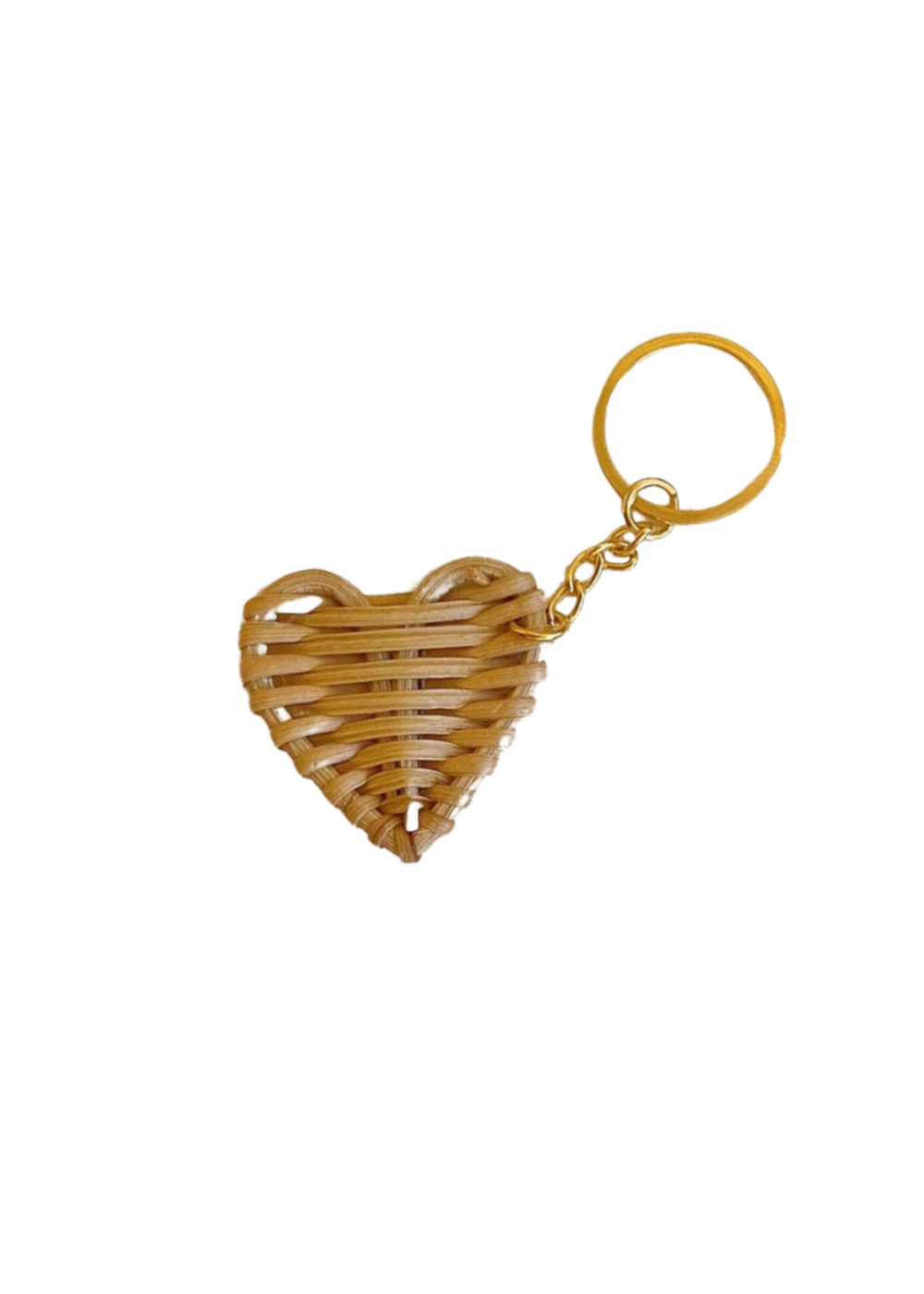 stylish Rattan Heart Keychain