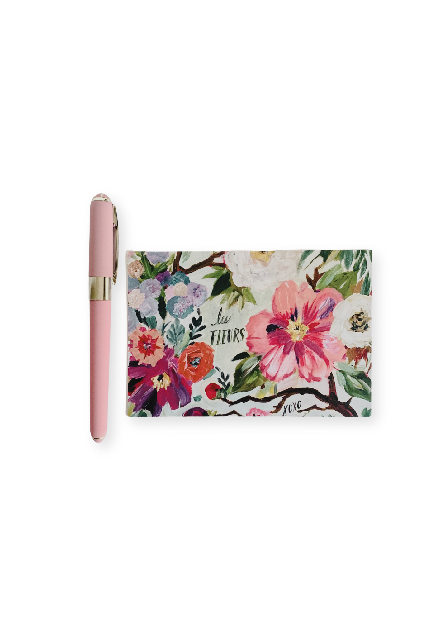 Refined ensemble featuring the Monaco Collection ballpoint pen with a fine 0.5mm point and sleek black ink for smooth, precise writing. Includes a Les Fleurs Postcard adorned with delicate floral motifs for adding charm to handwritten messages. Perfect for elegant writing experiences